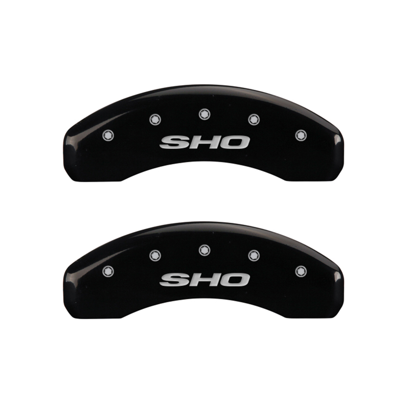 MGP 4 Caliper Covers Engraved Front & Rear SHO Black finish silver ch thumbnail 7