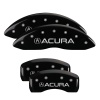 MGP 4 Caliper Covers Engraved Front & Rear Acura Black finish silver ch thumbnail 8