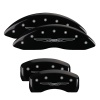MGP 4 Caliper Covers Engraved Front & Rear Style 2/Chrysler Wing Black finish silver ch thumbnail 8