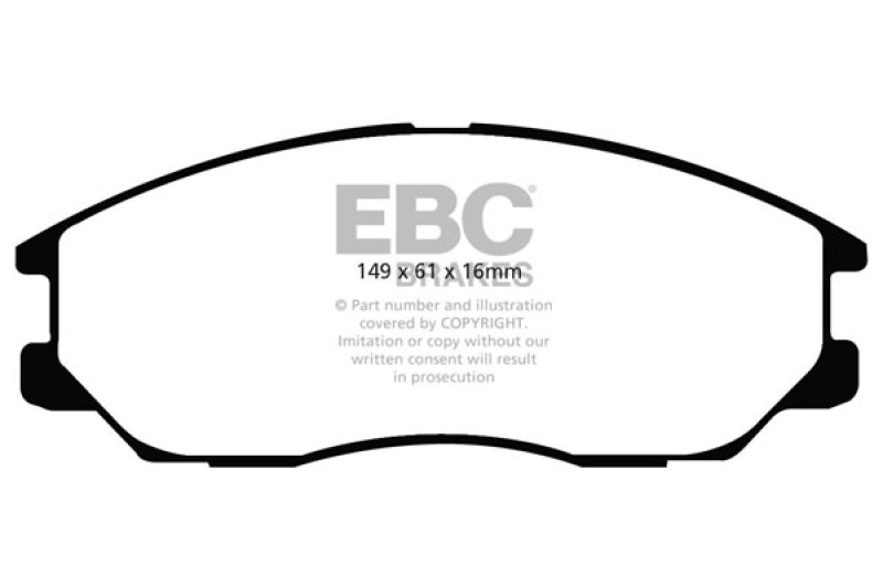 EBC 04-05 Hyundai XG 350 3.5 Yellowstuff Front Brake Pads thumbnail 5