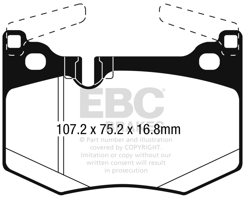 EBC 2016+ Lexus GS-F Bluestuff Rear Brake Pads thumbnail 2
