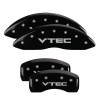 MGP 4 Caliper Covers Engraved Front & Rear Vtech Black finish silver ch thumbnail 8