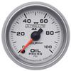 Autometer Ultra-Lite II 52mm 0-100 psi Full Sweep Electric Oil Pressure Gauge thumbnail 6