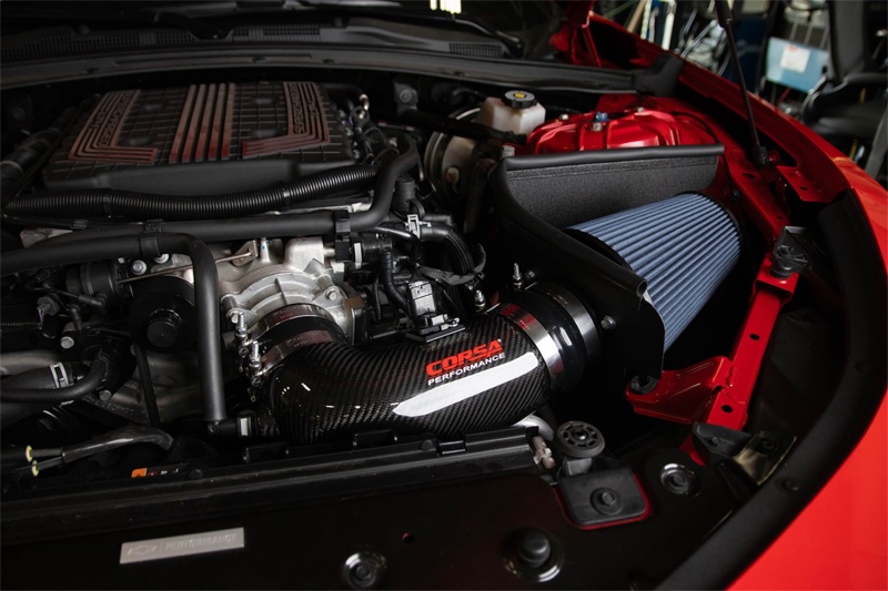 Corsa 2017-2023 Chevrolet Camaro ZL1 Carbon Fiber Air Intake w/ MaxFlow 5 Oil Filtration thumbnail 6