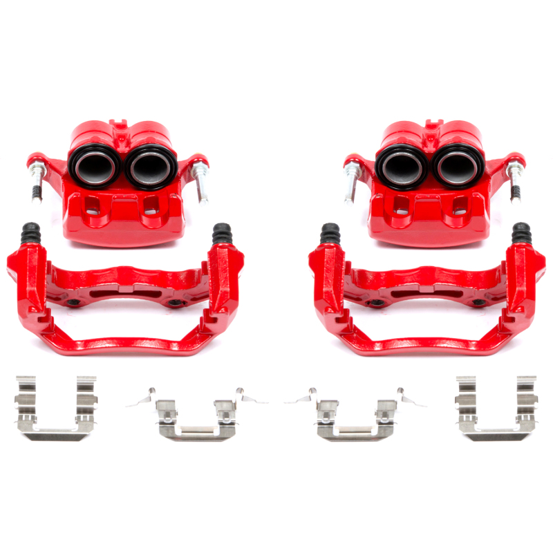 Power Stop 05-07 Infiniti G35 Front Red Calipers w/Brackets - Pair thumbnail 2