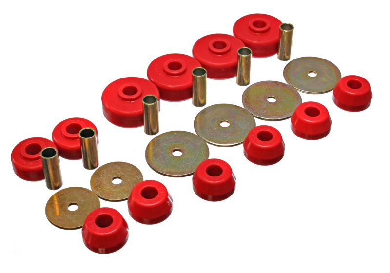 Energy Suspension 79-88 Toyota 4WD (Exc T-100 & Tundra) Red Body Cab Mount Set thumbnail 5