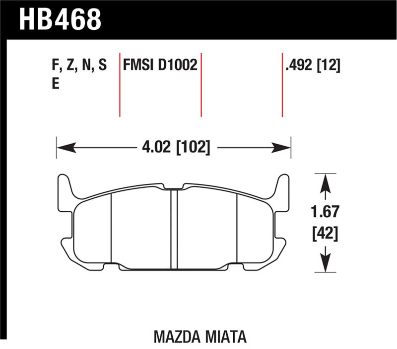 HAWK Blue 9012 Brake Pad Sets