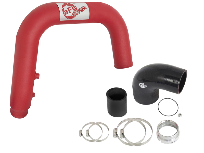 aFe BladeRunner 2.5in Red IC Tube Hot Side w/ Coupling & Clamp Kit 2016 GM Colorado/Canyon 2.8L thumbnail 7