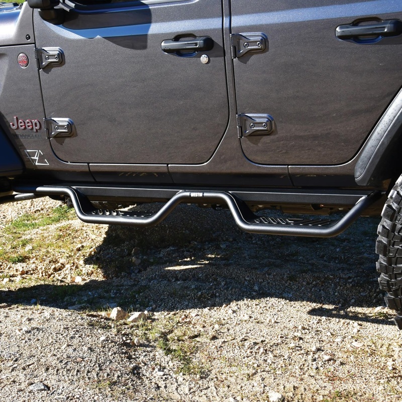 Westin 18-22 Jeep Wrangler JL Unlimited Outlaw Nerf Step Bars - Textured Black thumbnail 6