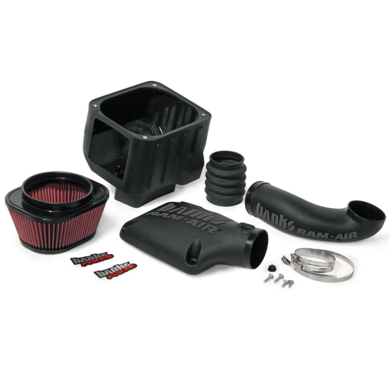 Banks Power Ram-Air Intake Systems 41850 Air Intake, System, Black Polyethylene Tube, Cotton Gauze Filter, Oiled, Red, Chevy, GMC, 1500, 5.3L, Electric Fan, Kit thumbnail 4