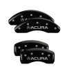 MGP 4 Caliper Covers Engraved Front & Rear Acura Black finish silver ch thumbnail 8