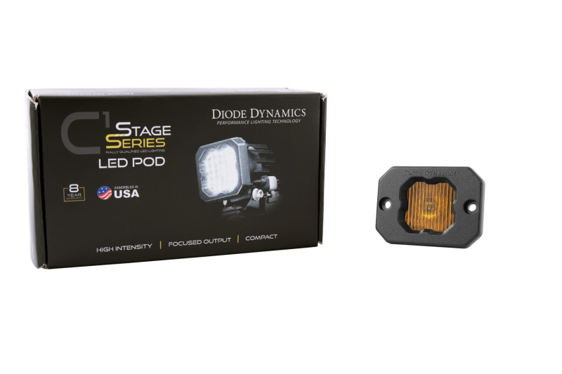 Diode Dynamics Stage Series C1 LED Pod - Yellow SAE Fog Flush ABL Each thumbnail 7