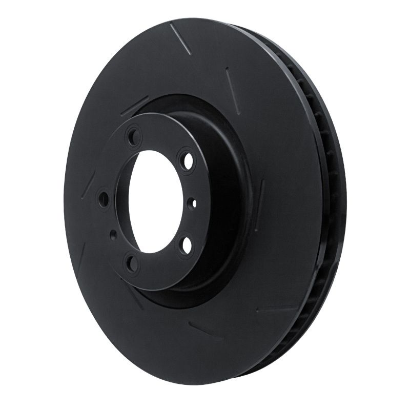 R1 14-21 Porsche Cayenne Right Front Slotted Black Brake Rotor