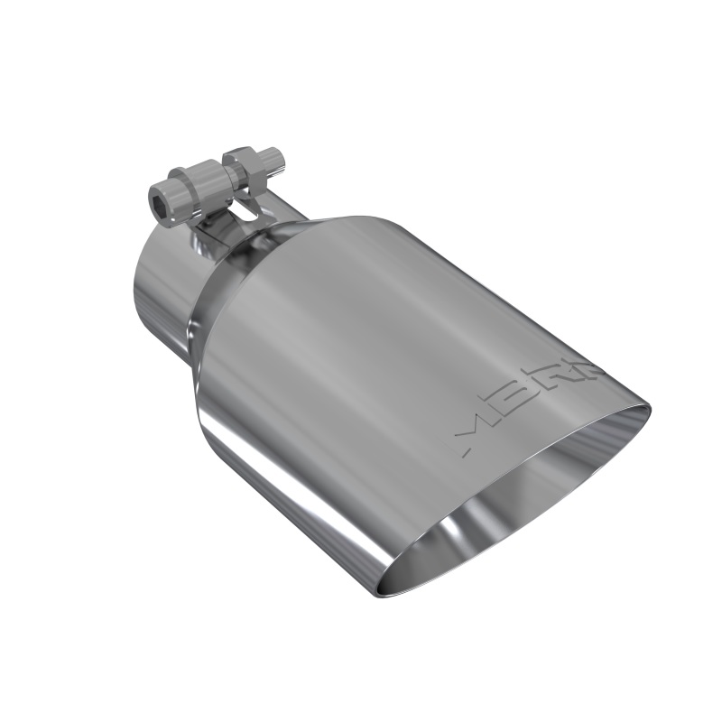 MBRP Universal Tip 4in O.D. Dual Wall Angled 2.5in inlet 8in length T304 thumbnail 2