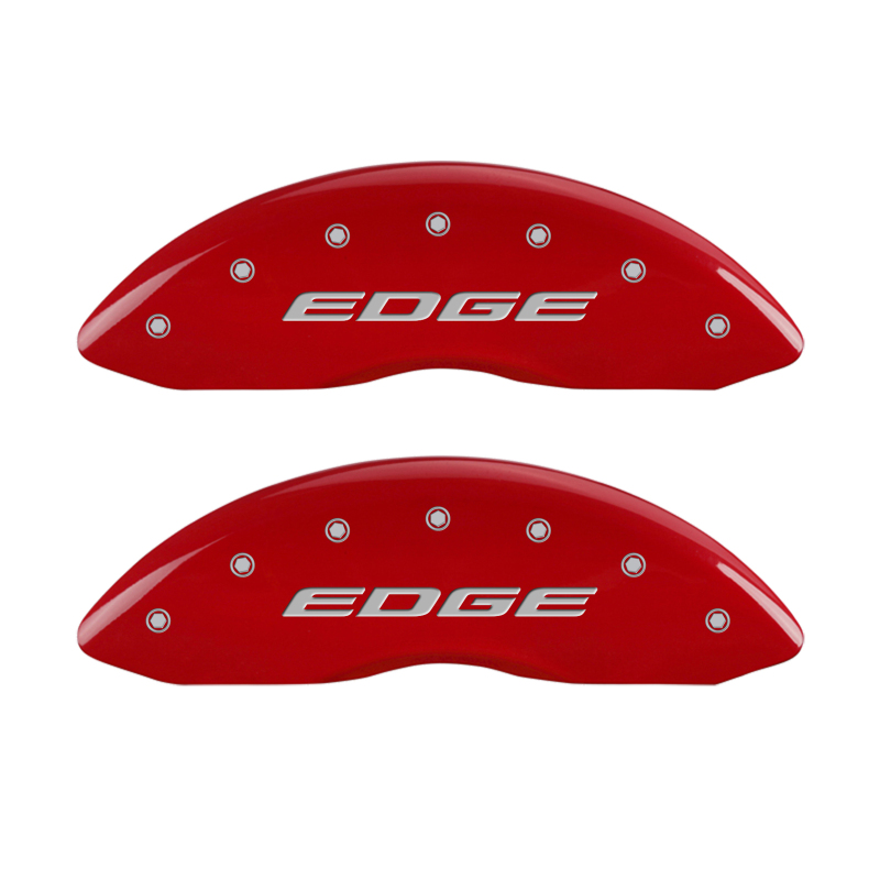 MGP 4 Caliper Covers Engraved Front & Rear EDGE/2015 Red finish silver ch thumbnail 5