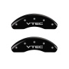 MGP Front set 2 Caliper Covers Engraved Front Vtec Black finish silver ch thumbnail 7