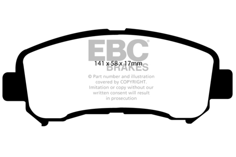 EBC 14+ Nissan Juke 1.6 Turbo Nismo RS Yellowstuff Front Brake Pads thumbnail 5