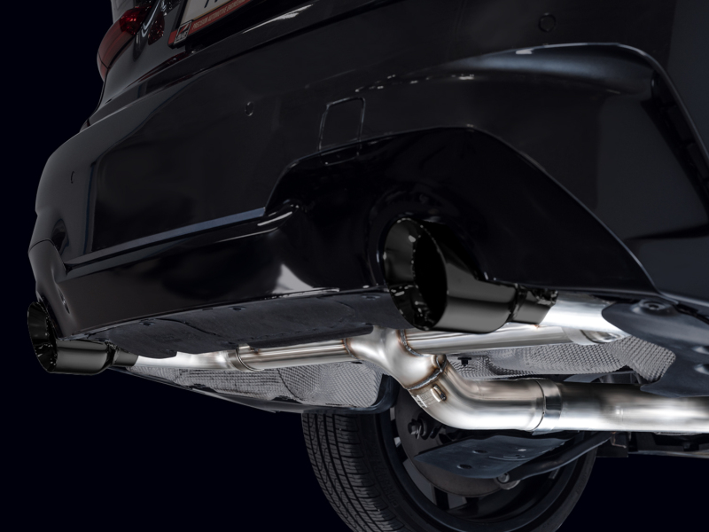 AWE Tuning 19-23 BMW 330i / 21-23 BMW 430i Base G2X Track Edition Axle-Back Exhaust - Diamond Black