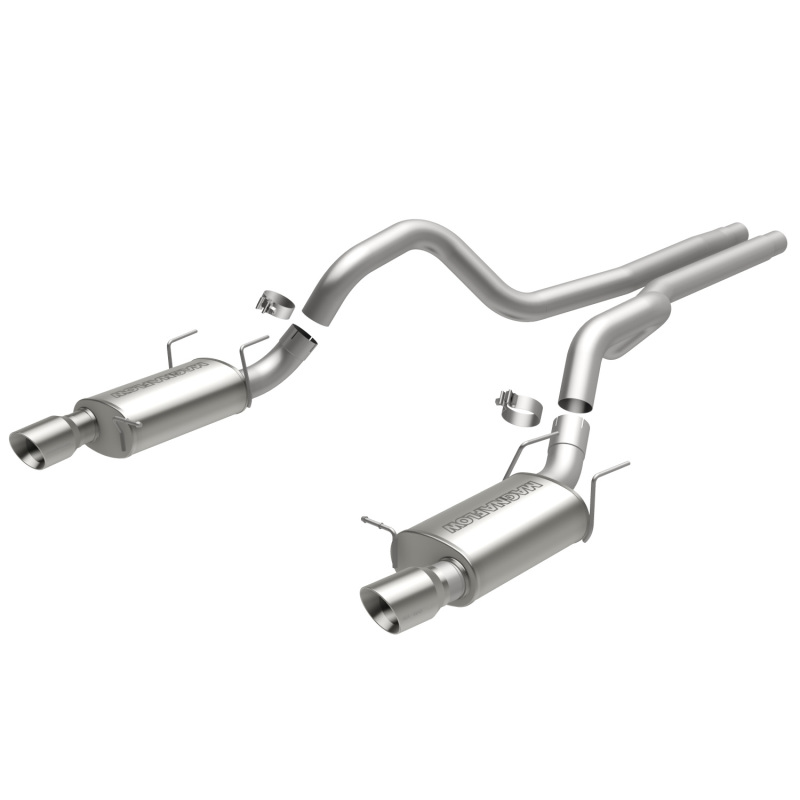 MagnaFlow 13 Ford Mustang Dual Split Rear Exit Stainless Cat Back Performance Exhaust (Street) thumbnail 3