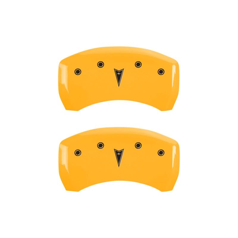 MGP 4 Caliper Covers Engraved Front Pontiac Rear Arrow Yellow Finish Blk Char 2009 Pontiac Solstice thumbnail 9
