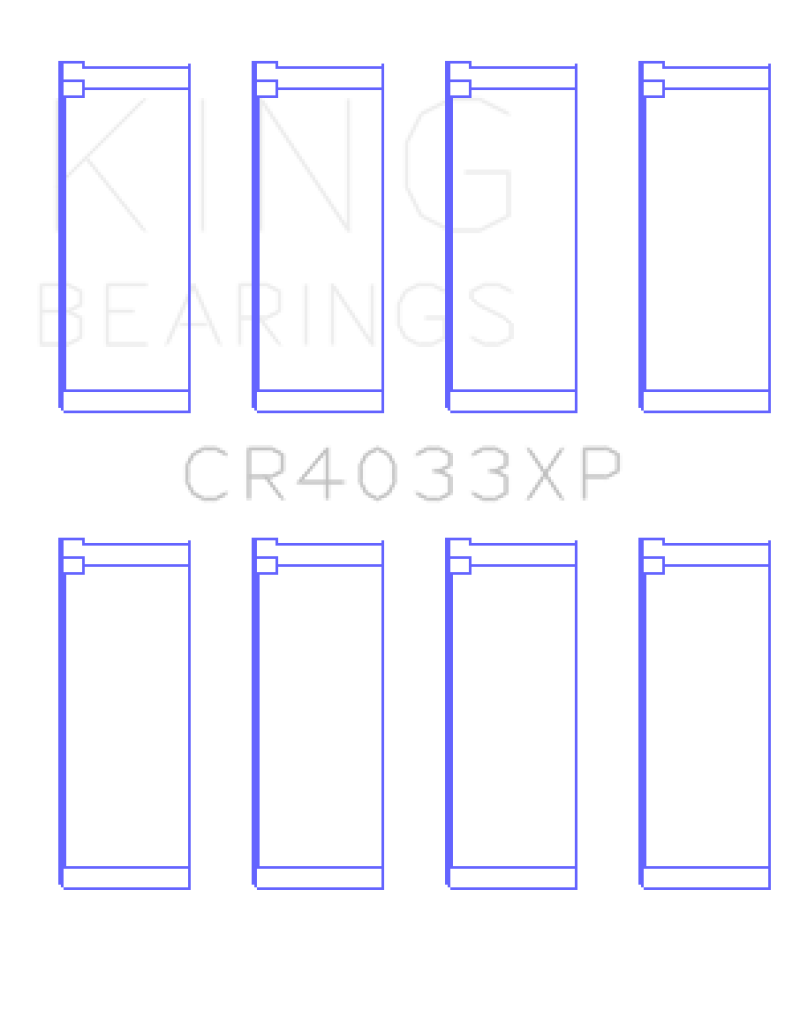 King Engine Bearings Honda F20C/F22C / 97-01 H22A4 (Size .025) Rod Bearing Set thumbnail 2