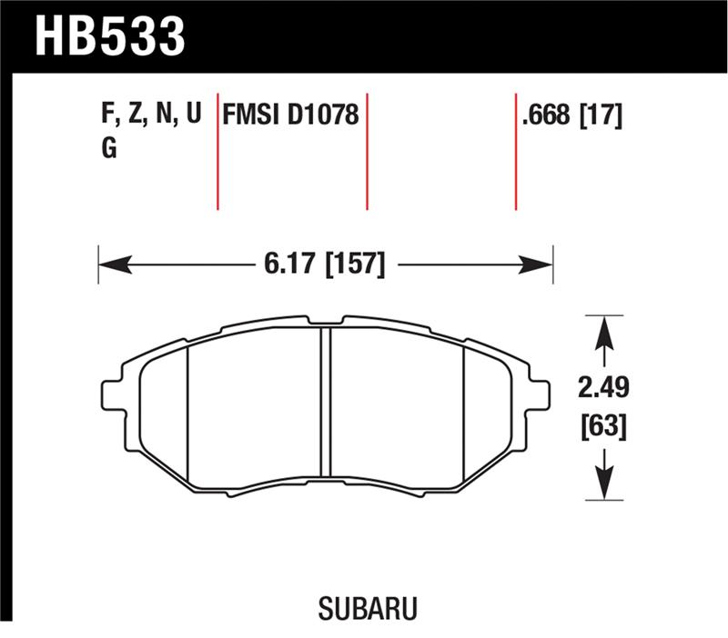 HAWK HP+ Brake Pad Sets