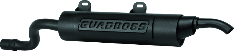 Quadboss Slip-On Steel Inch Muffler 157161 Muffler, Slip-On, Steel, Black, Chambered, Turndown, Honda®, Each thumbnail 3