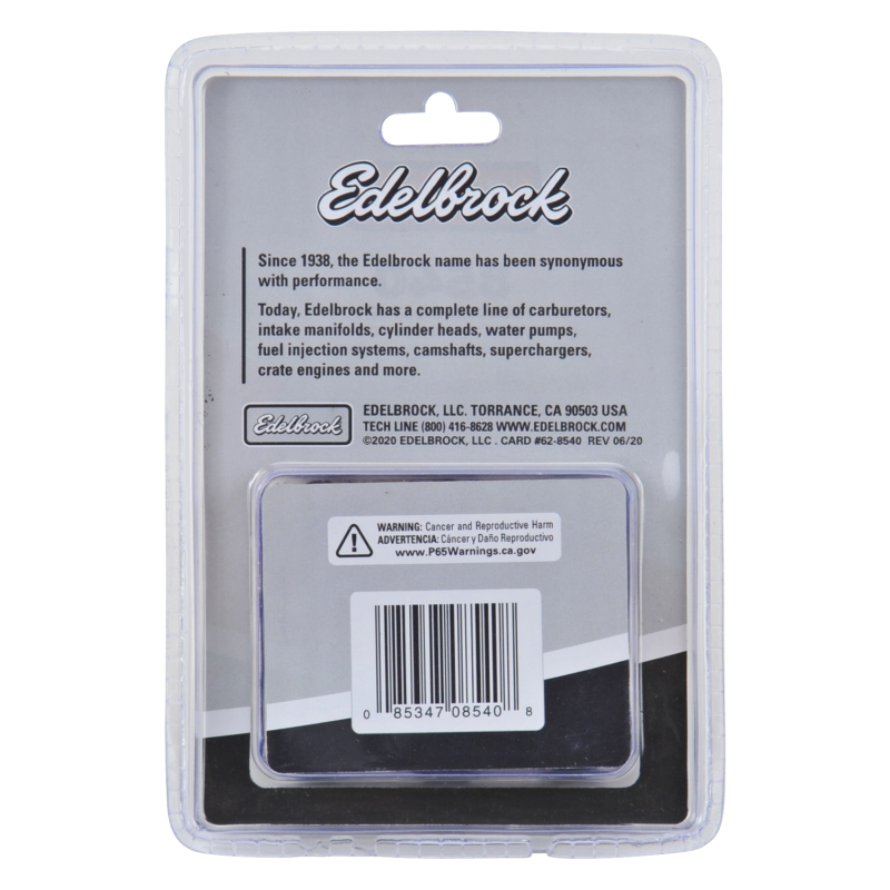 Edelbrock Header Bolt Kits 8540 Fasteners, Kits, Flanged, 3/8 in. - 16 Thread Size, Steel, Black Oxide, 0.750 in. Underhead Length, Set of 12 thumbnail 3