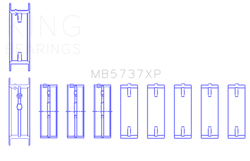King Engine Bearings Main Bearings For GM 231 CI V6 OHV thumbnail 2