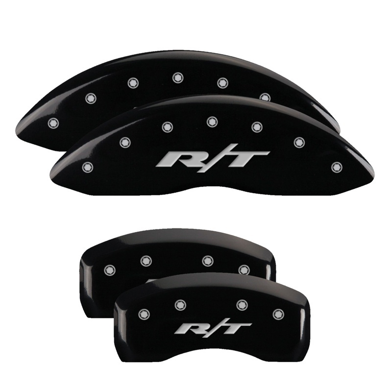 MGP 4 Caliper Covers Engraved Front & Rear RT Black finish silver ch thumbnail 5