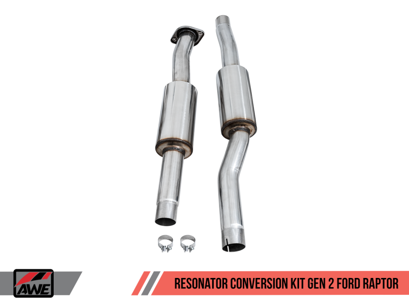 AWE Tuning 2017+ Ford Raptor Resonated Front Pipe Conversion Kit thumbnail 2