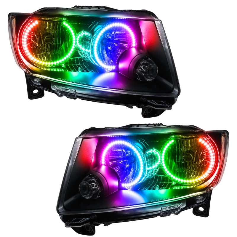 Oracle 11-13 Jeep Grand Cherokee SMD HL (Non-HID) - Chrome - ColorSHIFT thumbnail 5
