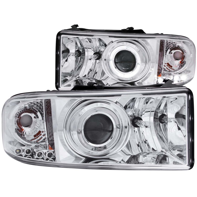 ANZO 1994-2001 Dodge Ram Projector Headlights w/ Halo Chrome thumbnail 6