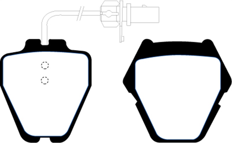 EBC 99-01 Audi A6 Quattro 2.7 Twin Turbo Sedan (8 Pad Set) Redstuff Front Brake Pads thumbnail 7