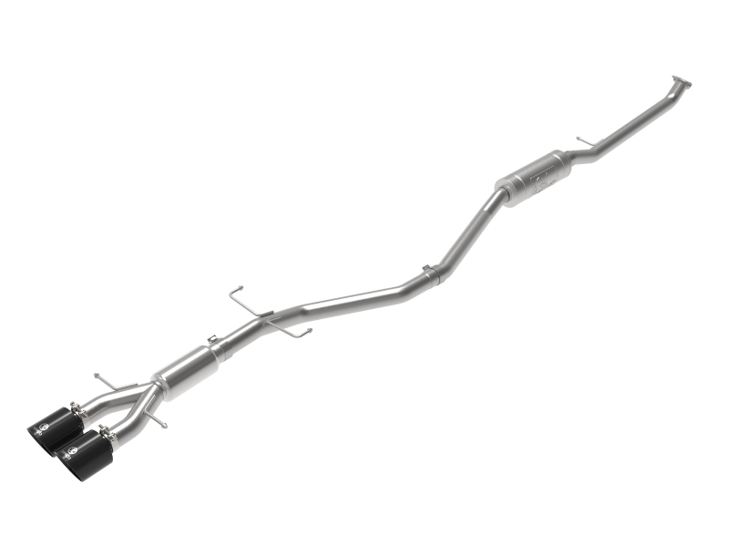 aFe Takeda 2.5in 304SS Cat-Back Exhaust System w/ Black Tips 17-20 Honda Civic Si Sedan I4 1.5L thumbnail 2