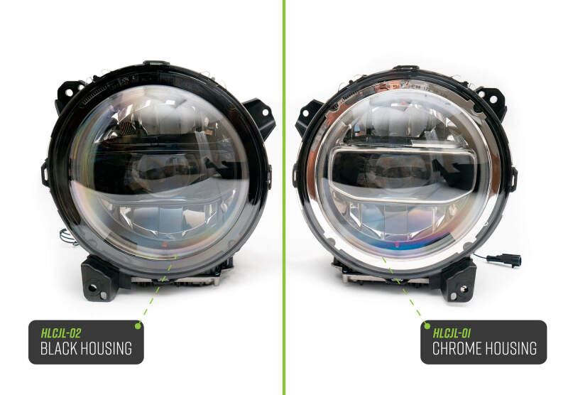 DV8 Offroad 18-22 Jeep Gladiator Wrangler LED Projector Headlights thumbnail 3
