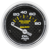 Autometer Marine Carbon Fiber 2-1/16in 80 PSI Electric Oil Pressure Gauge thumbnail 5