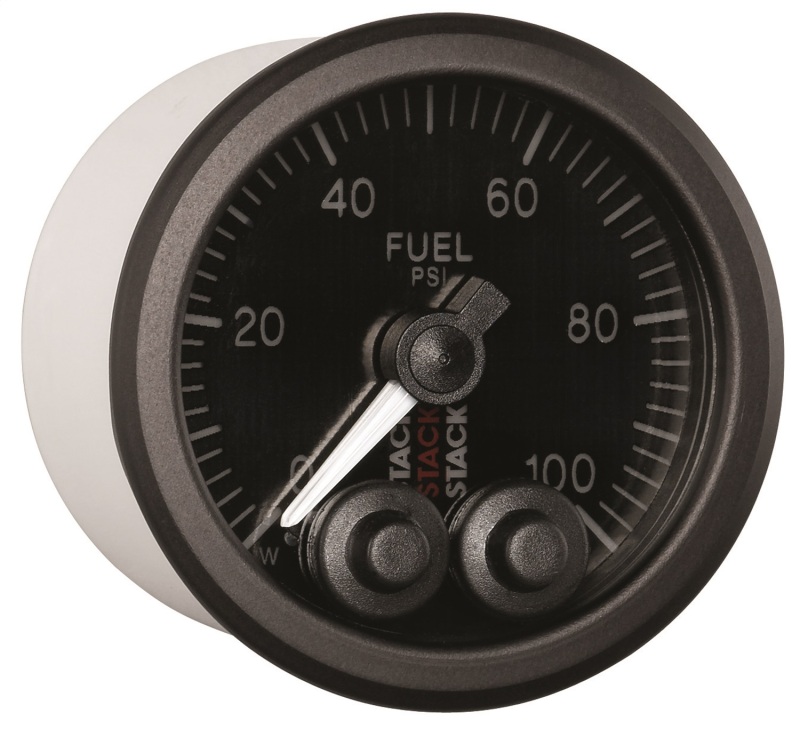 Autometer Stack Instruments Pro Control 52mm 0-100 PSI Fuel Pressure Gauge - Black (1/8in NPTF Male) thumbnail 4