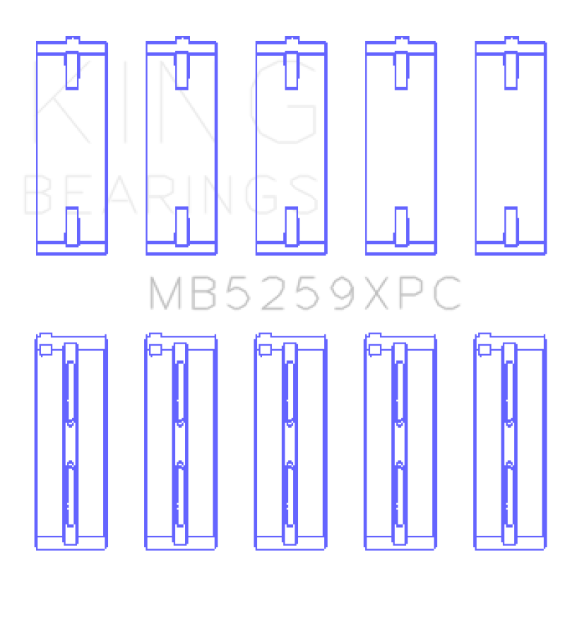 King Honda A-Series/B-Series/K-Series pMaxKote Performance Main Bearing Set - Size STDX thumbnail 3