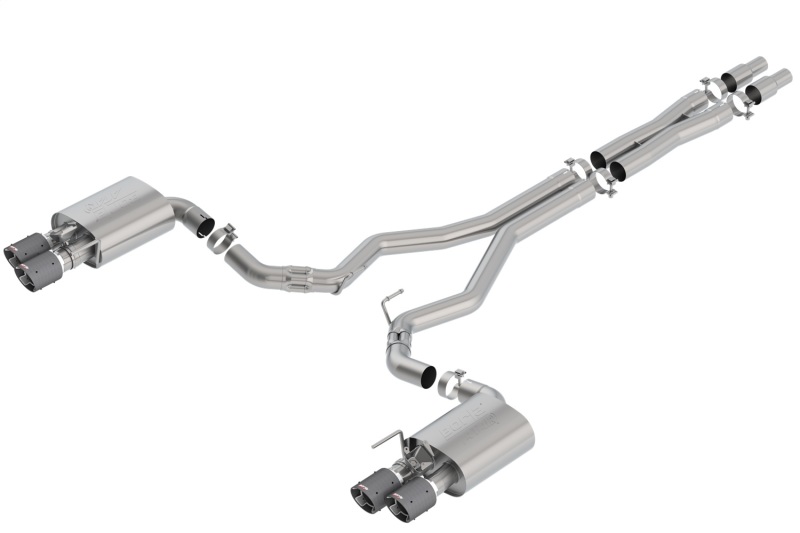 Borla 2018 Ford Mustang GT 5.0L AT/MT 3in Atak Catback Exhaust w/ Valves (Carbon Fiber Tip) thumbnail 4