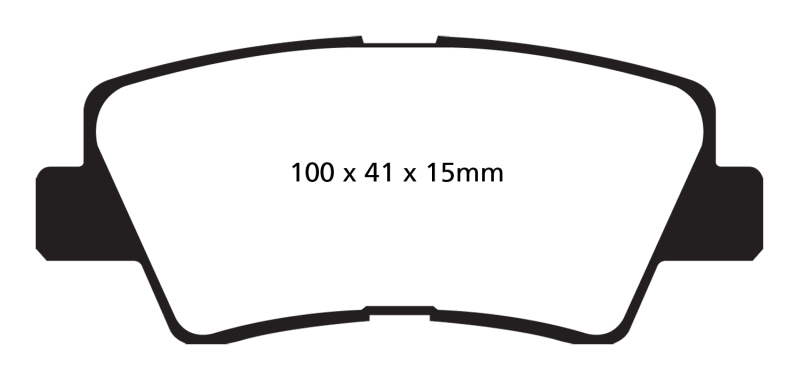 EBC 09-11 Hyundai Azera 3.3 Redstuff Rear Brake Pads thumbnail 2