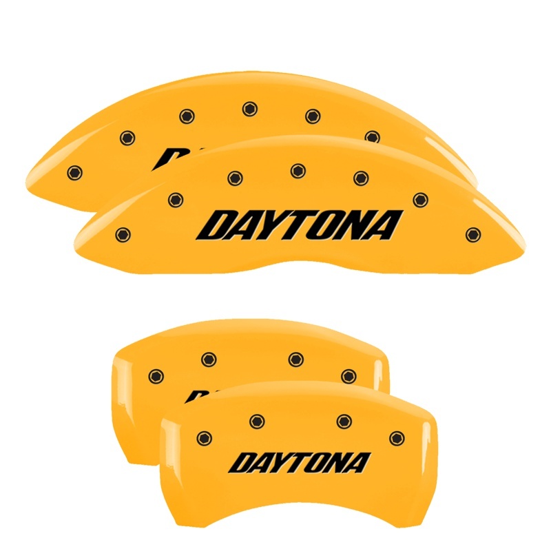 MGP 4 Caliper Covers Engraved Front & Rear MGP Yellow Finish Black Char 2006 Dodge Charger thumbnail 8