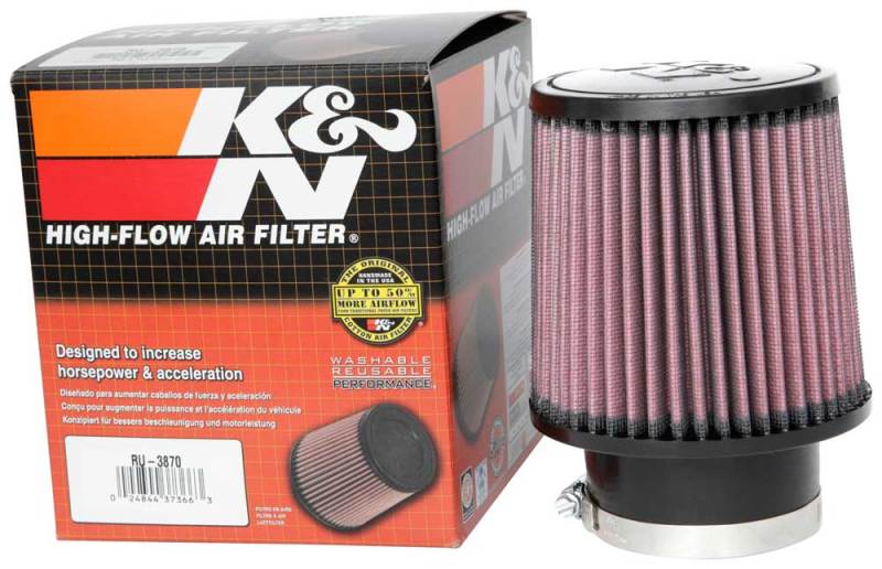 K&N Universal Clamp-On Air Filter 3in FLG / 5in B / 4-1/2in T / 5in H thumbnail 4