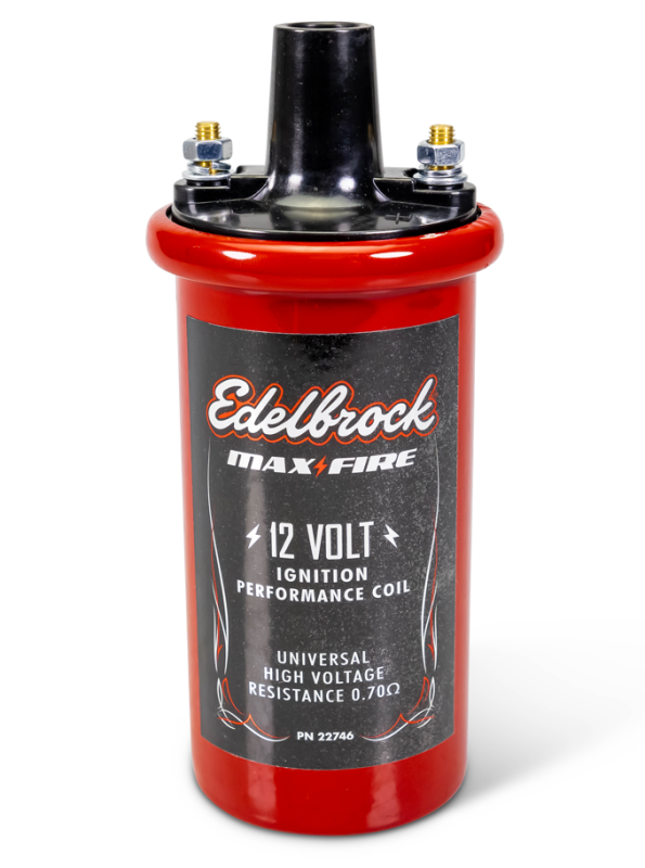 Edelbrock Ignition Coil - Electric Oil Filled - .70 PR Red w/ Black Top thumbnail 3