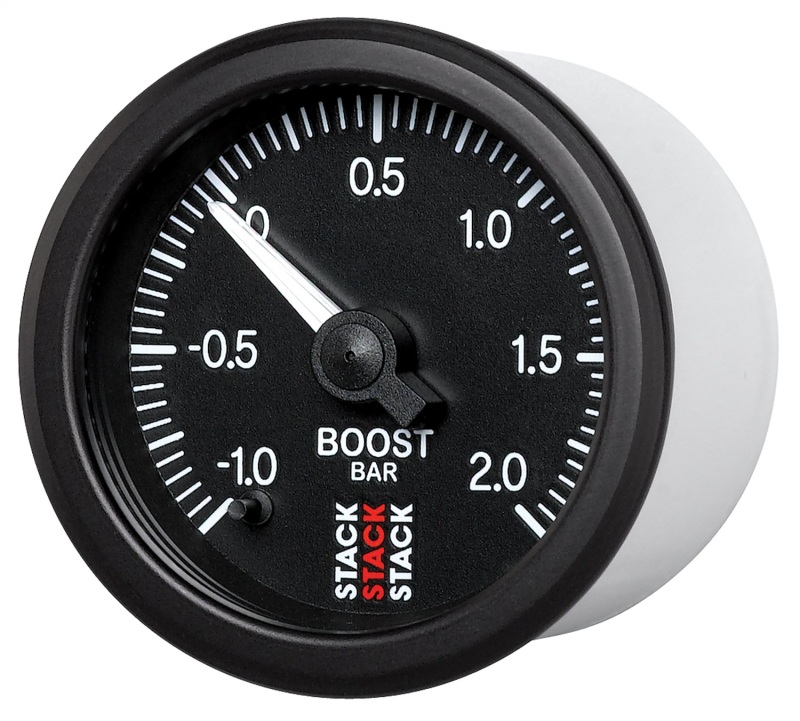Autometer Stack 52mm -1 to +2 Bar (Incl T-Fitting) Pro Stepper Motor Boost Pressure Gauge - Black thumbnail 8