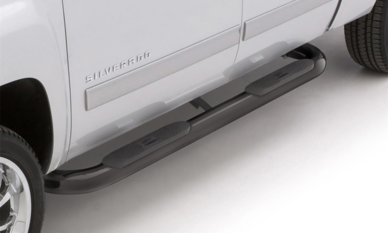 Lund 97-98 Ford F-150 SuperCab (3Dr) 4in. Oval Curved Steel Nerf Bars - Black thumbnail 7