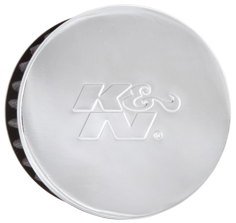 K&N 1.5in Flange ID x 3in OD x 2.5in H Chrome Finish Rubber Base Crankcase Vent Filter thumbnail 6