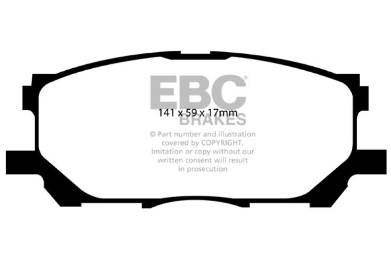 EBC 04-07 Lexus RX330 3.3 Greenstuff Front Brake Pads thumbnail 4