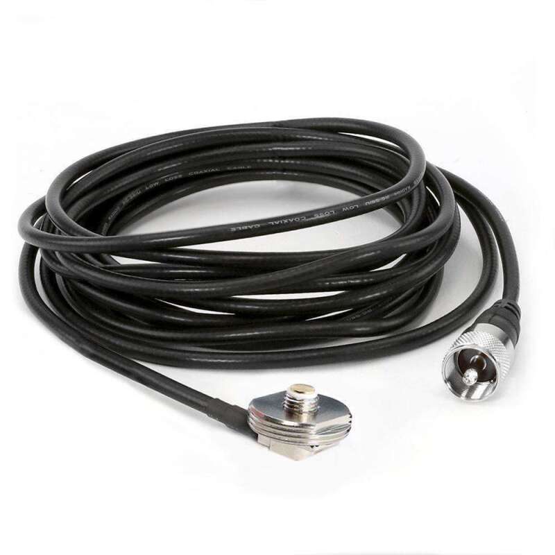 Rugged Radios 15 Ft Antenna Coax Cable with 3/8 NMO Mount