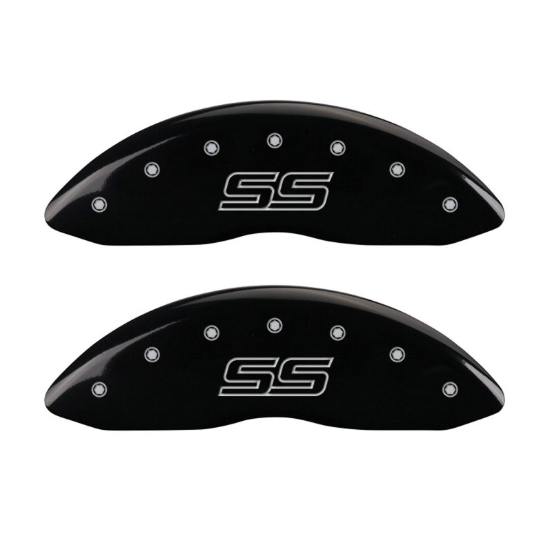 MGP 4 Caliper Covers Engraved Front & Rear Trailblazer style/SS Black finish silver ch thumbnail 4